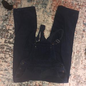 Blue corduroy overalls